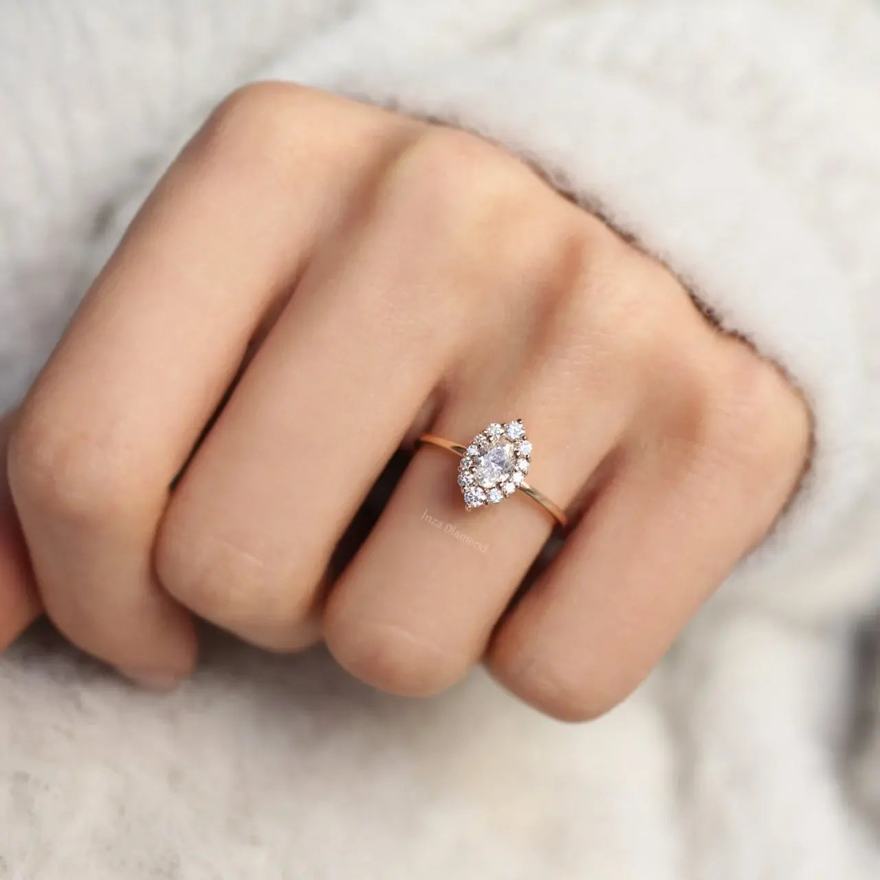 0.70 Carat Vintage Oval Lina Design Diamond Ring