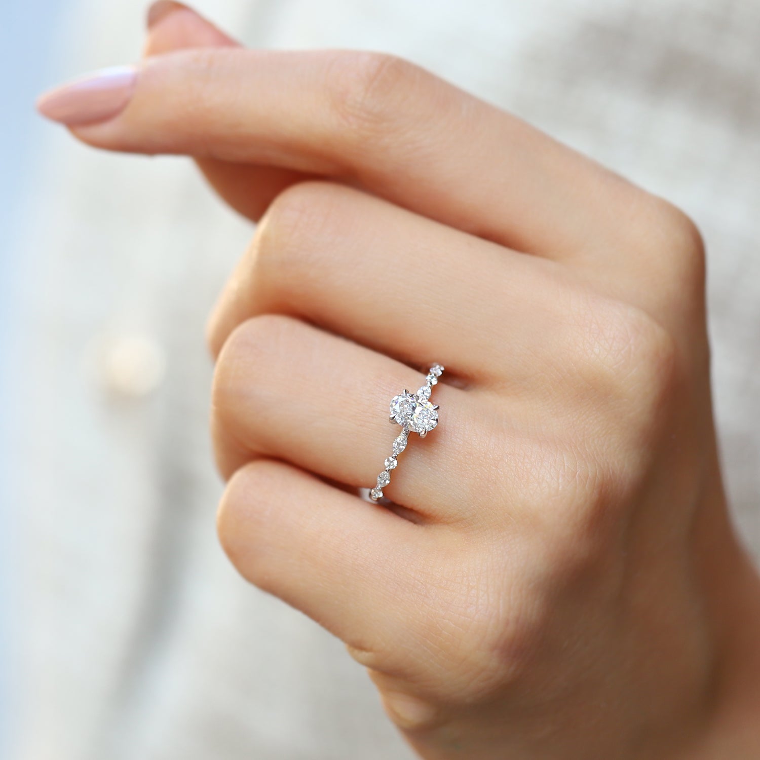 0.80 Carat D VS2 GIA Certified Vintage Elena Diamond Ring