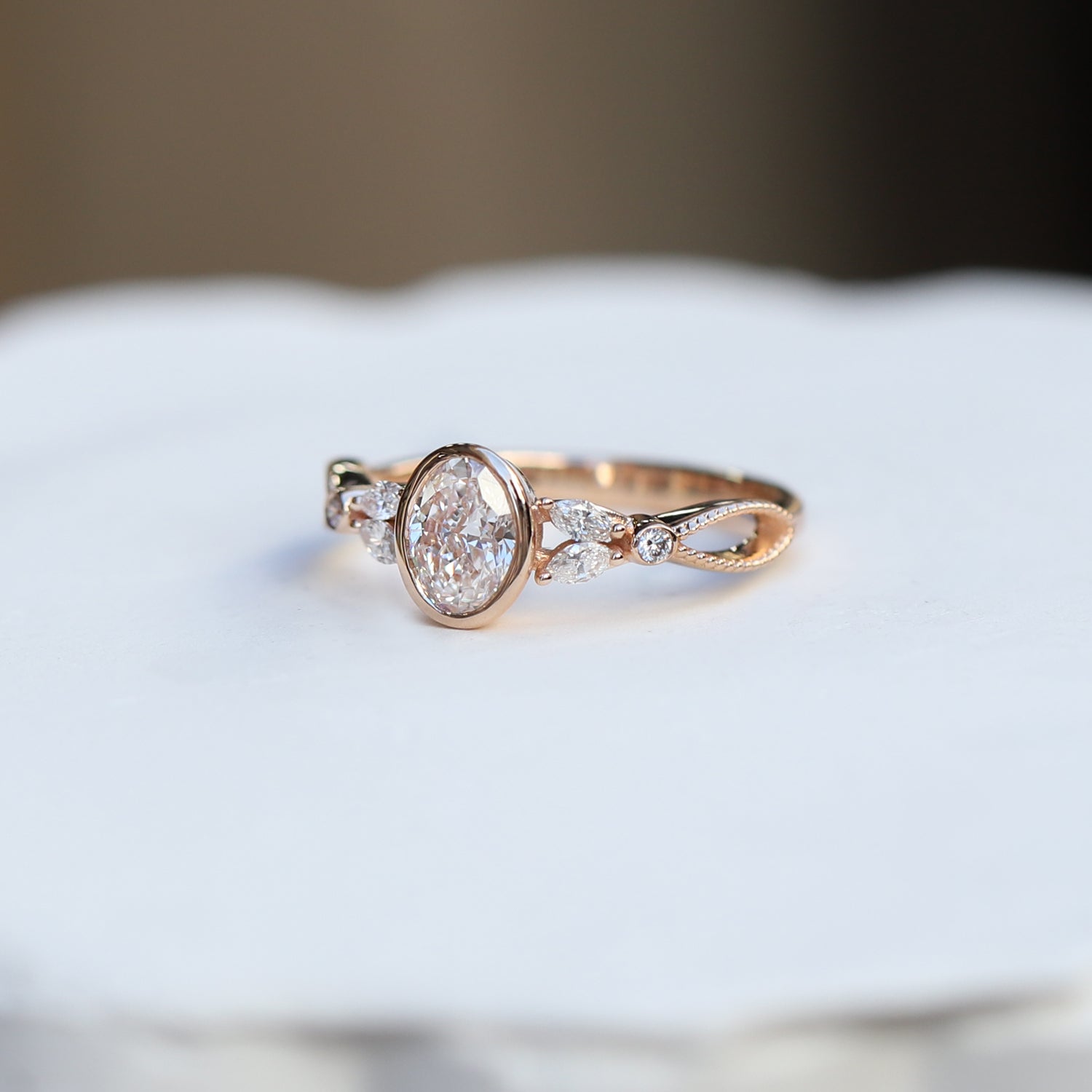 0.80 Carat F SI2 GIA Certified Vintage Design Diamond Ring