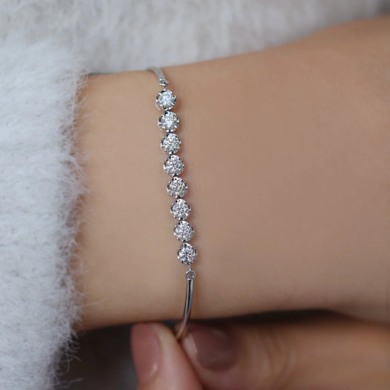 0.85 Carat Custom Design Diamond Bracelet