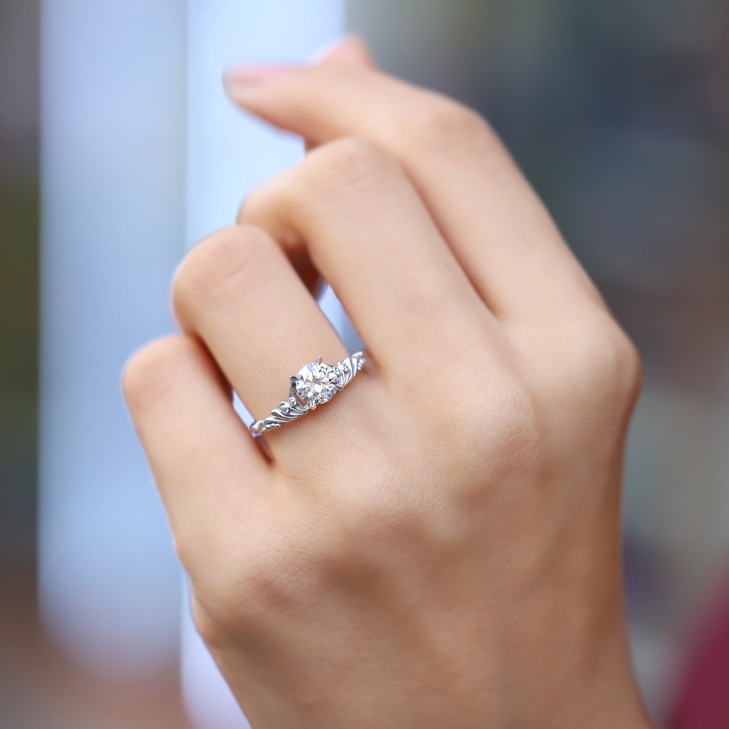 1.03 Carat F SI2 GIA Certified Vintage Emma Diamond Ring