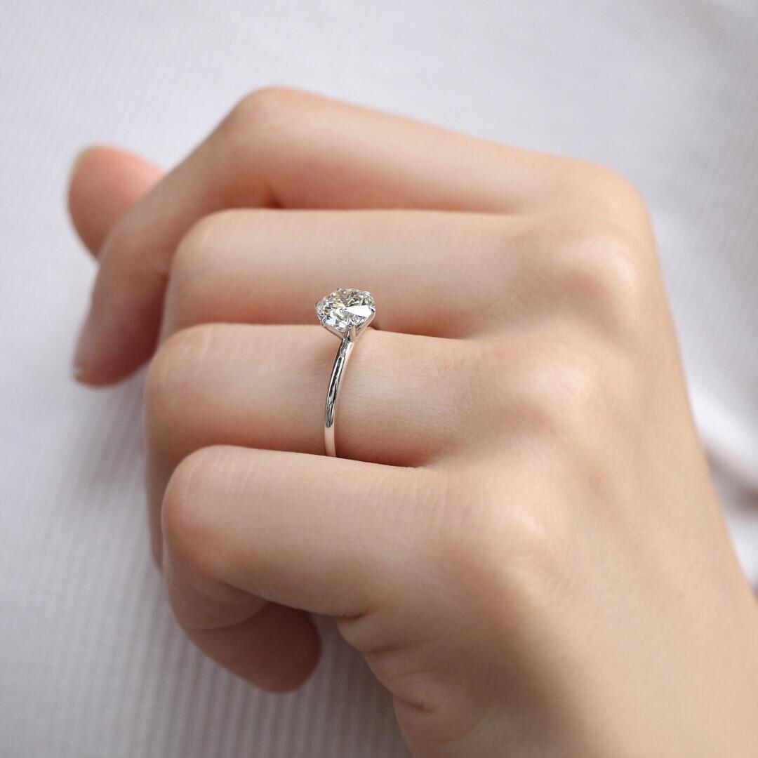 1,30 Karat G SI2 HRD Zertifizierter Solitär-Diamantring