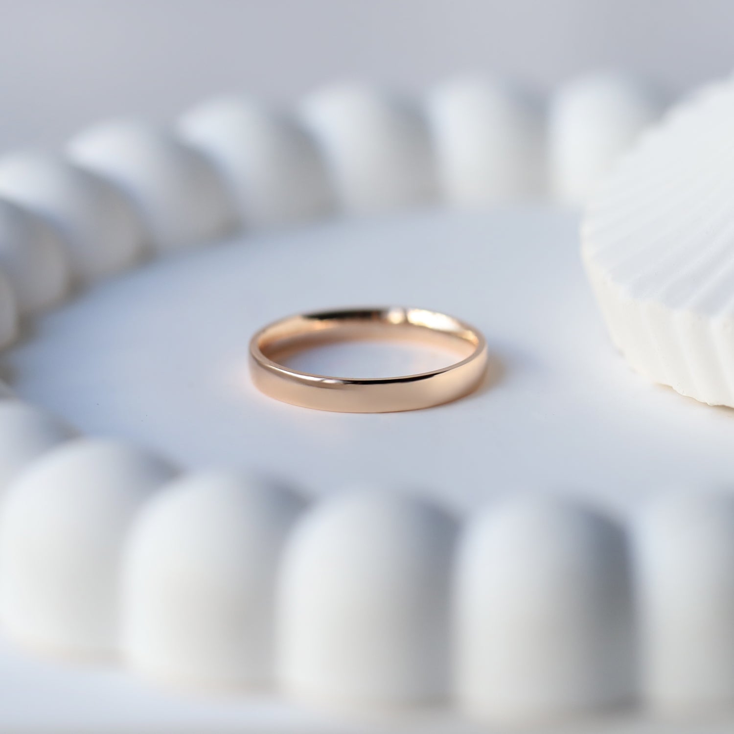 14 Karat Gold Glatter Klassischer Ehering