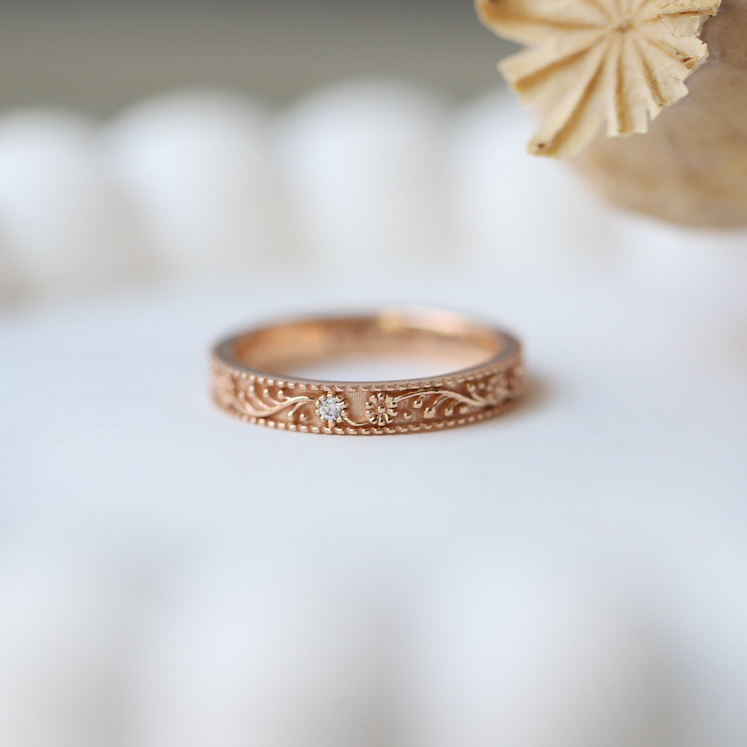 14K Gold Diamond Fiora Wedding Band