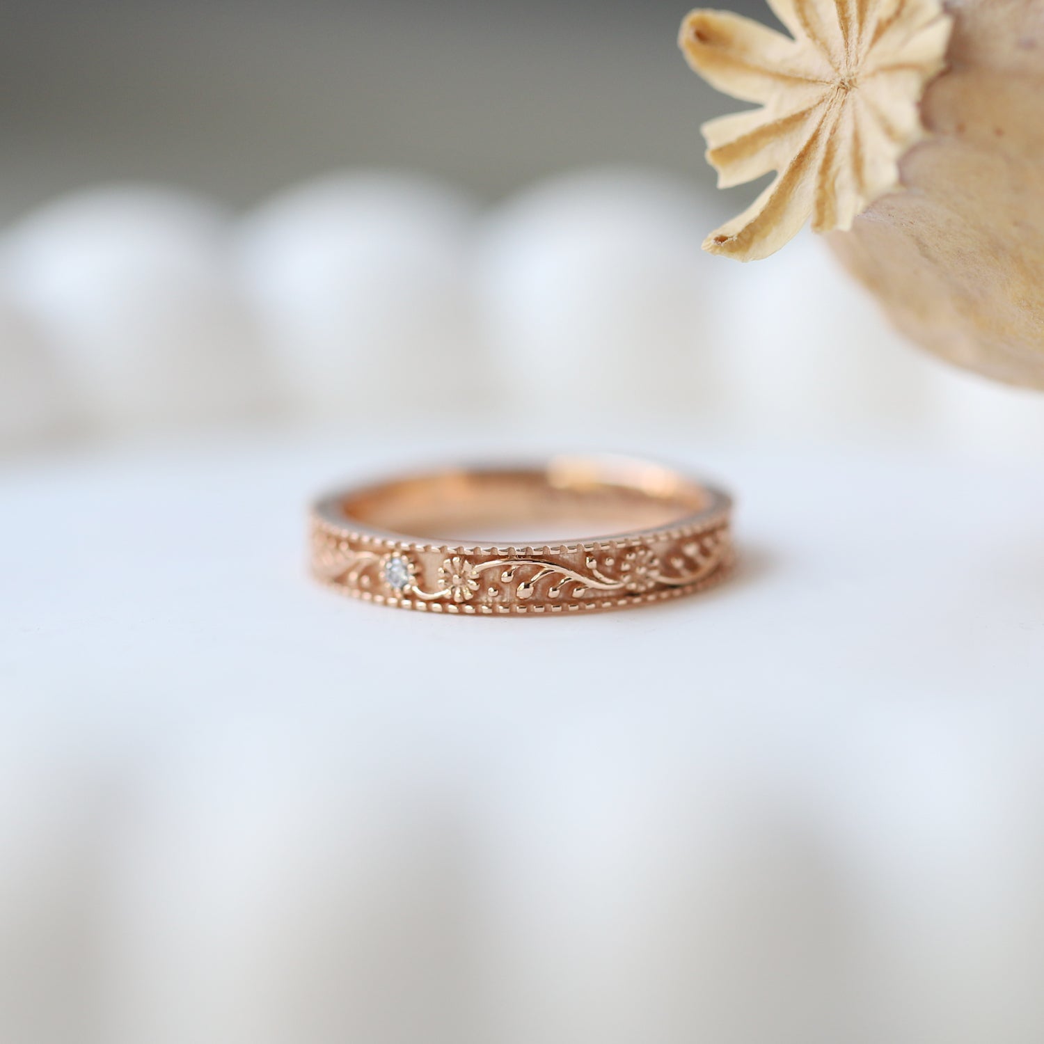 14K Gold Diamond Fiora Wedding Band