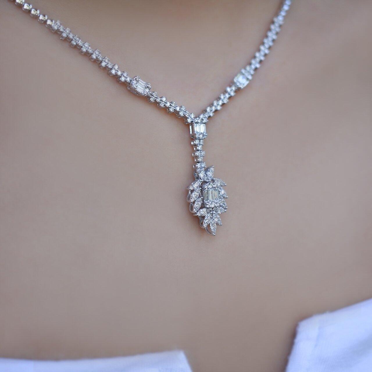 1.80 Karat speziell angefertigtes Diamant-Collier