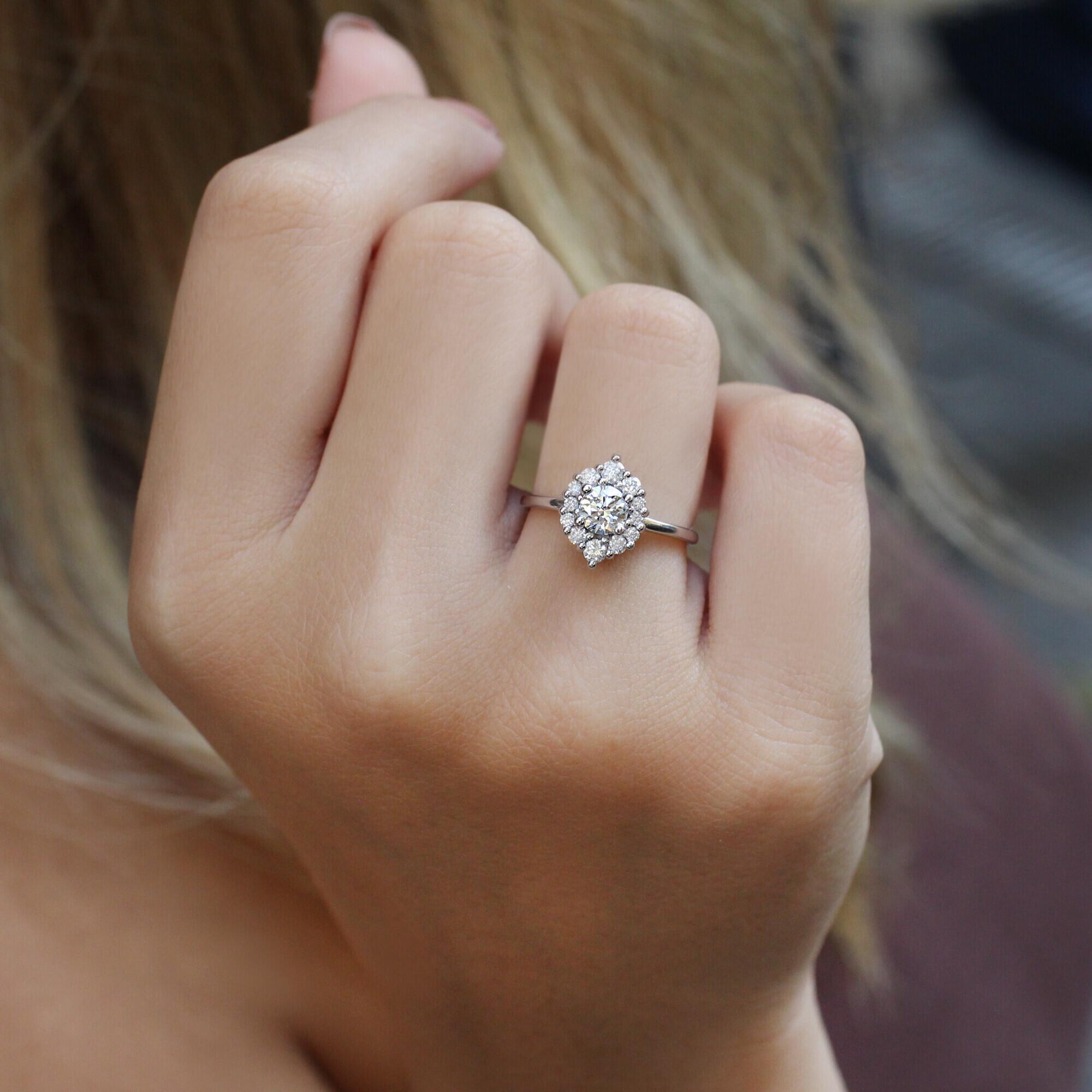0.80 Carat Vintage Lina Design Diamond Ring