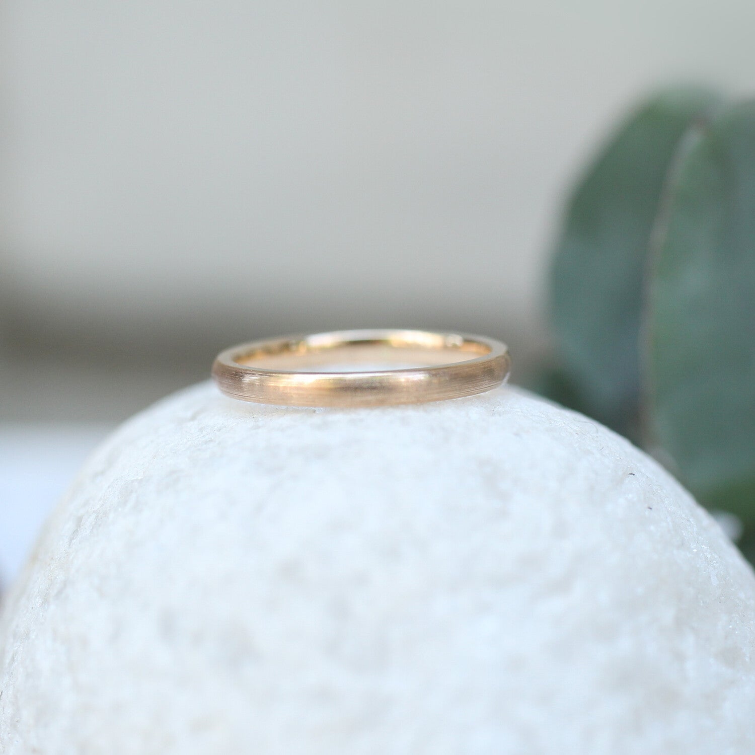 14 Karat Gold Klassischer matter Trauring