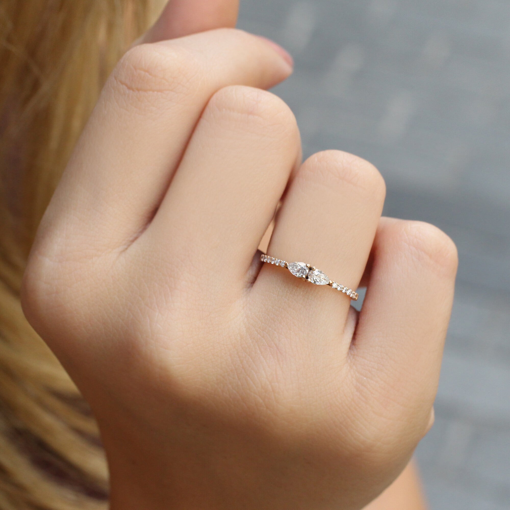Minimalist Design Diamond Ring