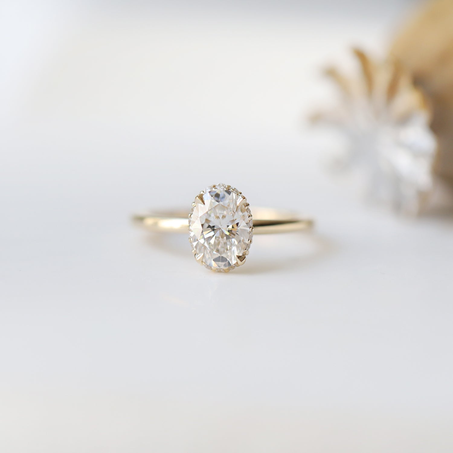 1.05 Carat F SI2 GIA Certified Lotus Diamond Ring