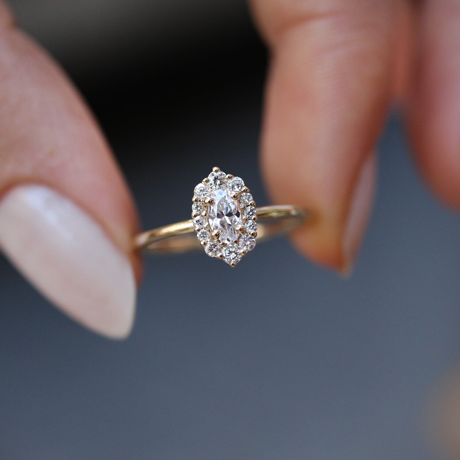 Custom Design White Topaz & Diamond Ring