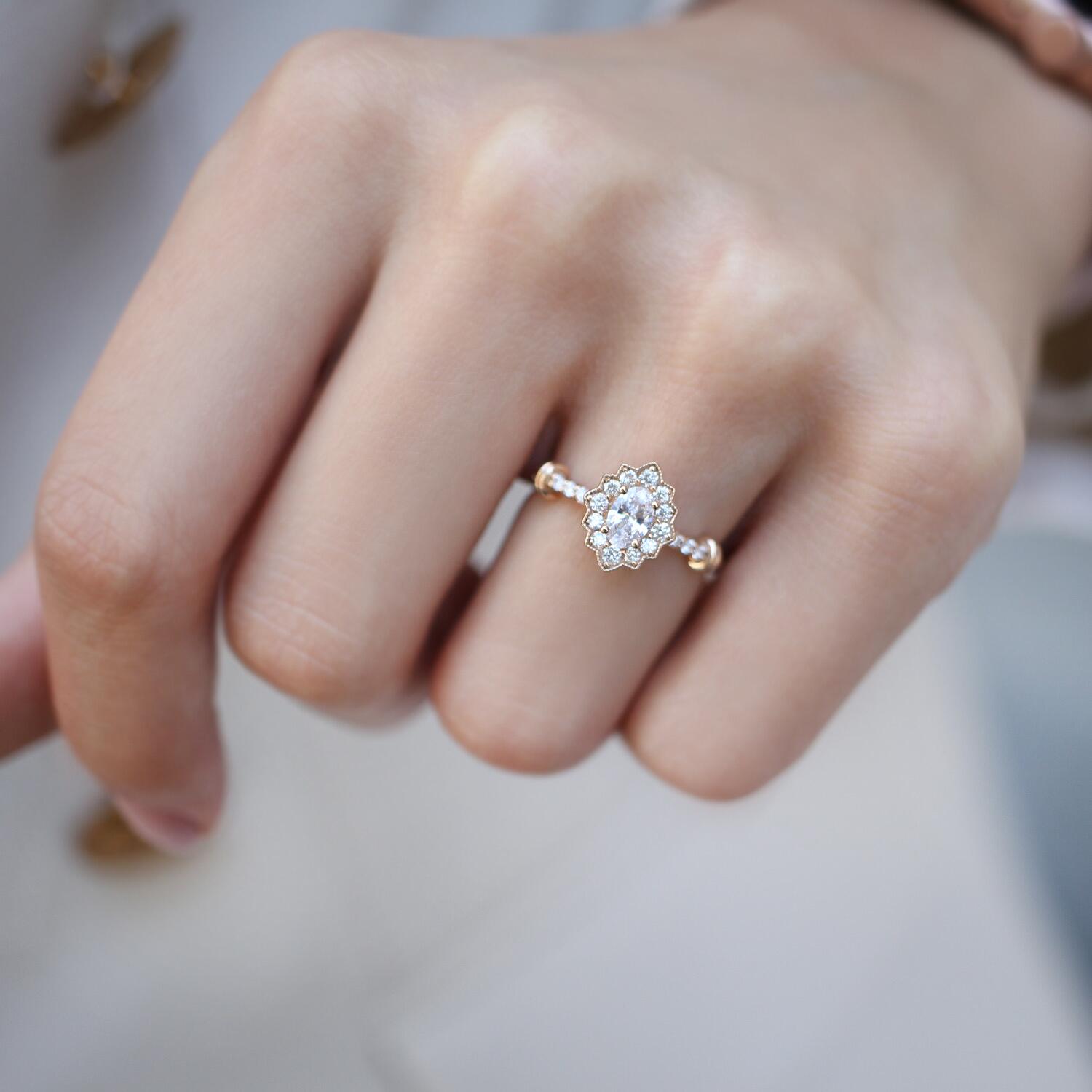Custom Design Venice White Topaz & Diamond Ring