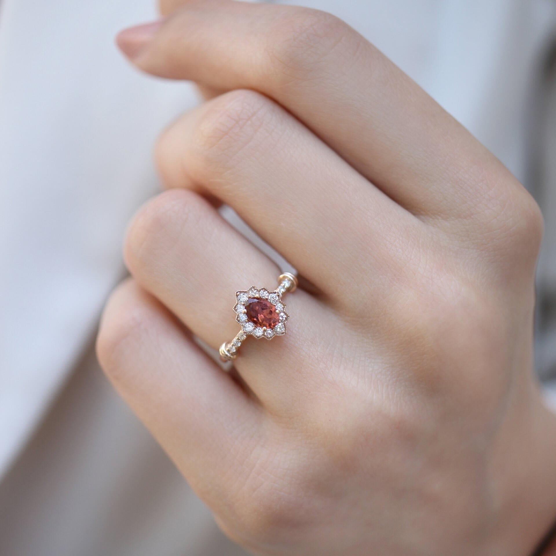 Custom Designed Venice Tourmaline & Diamond Ring