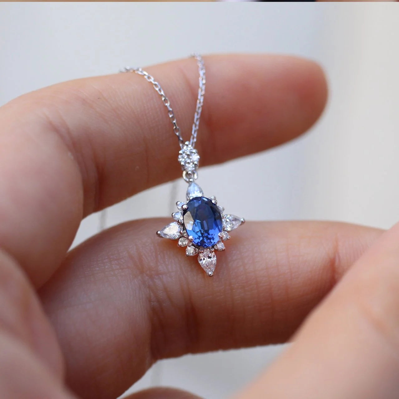 Selius Sapphire & Diamond Necklace