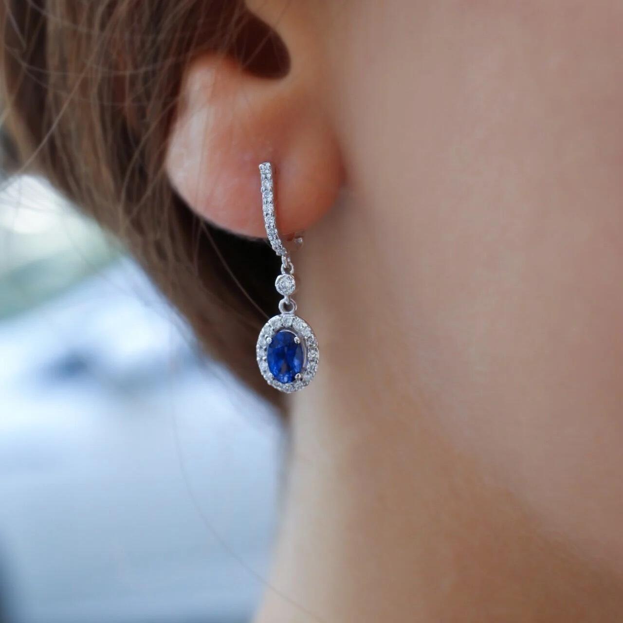 Designed Sapphire & Diamond Earrings