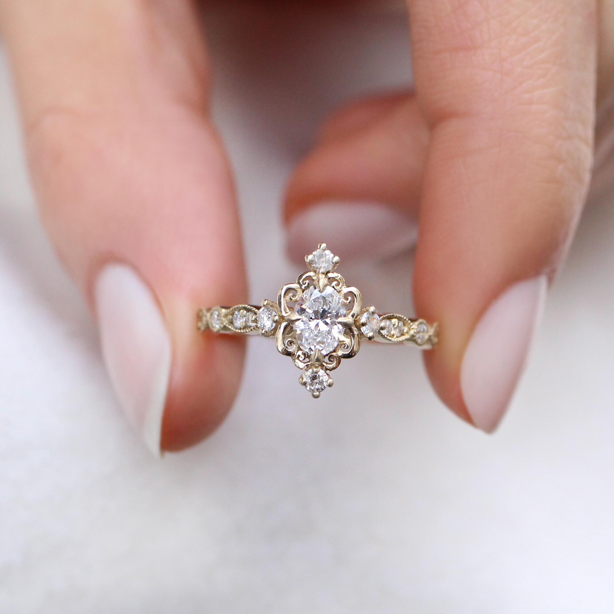 0.60 Karat Vintage Mia Tasarım Pırlanta Yüzük