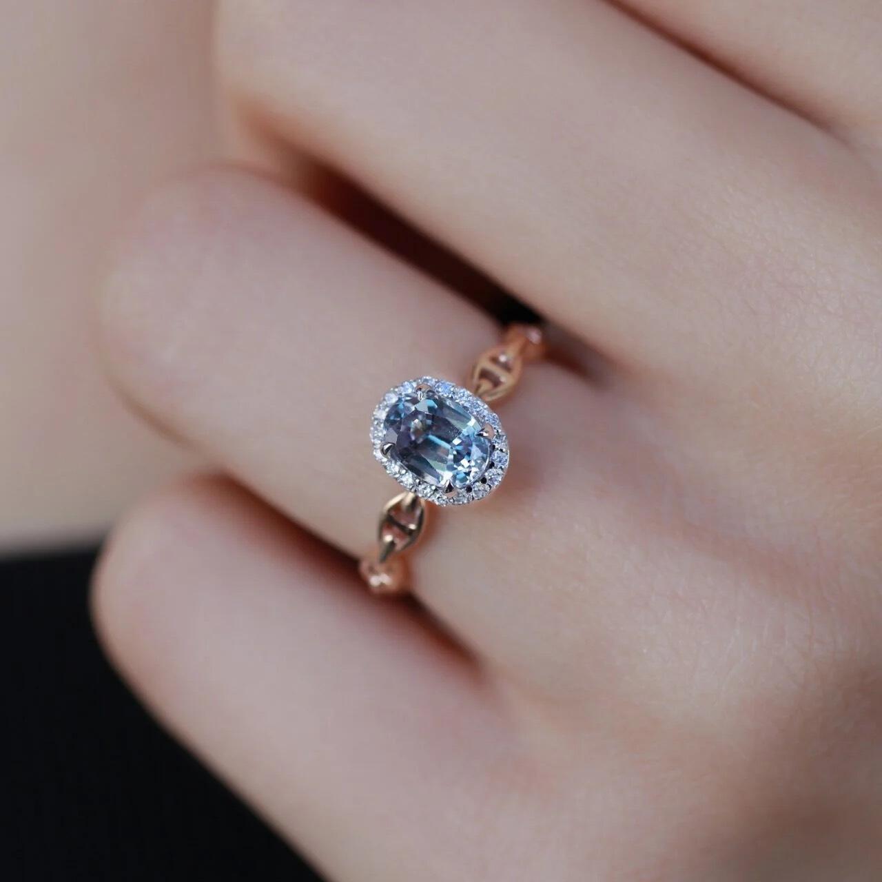 Vintage Alexandrite & Diamond Solitaire Ring