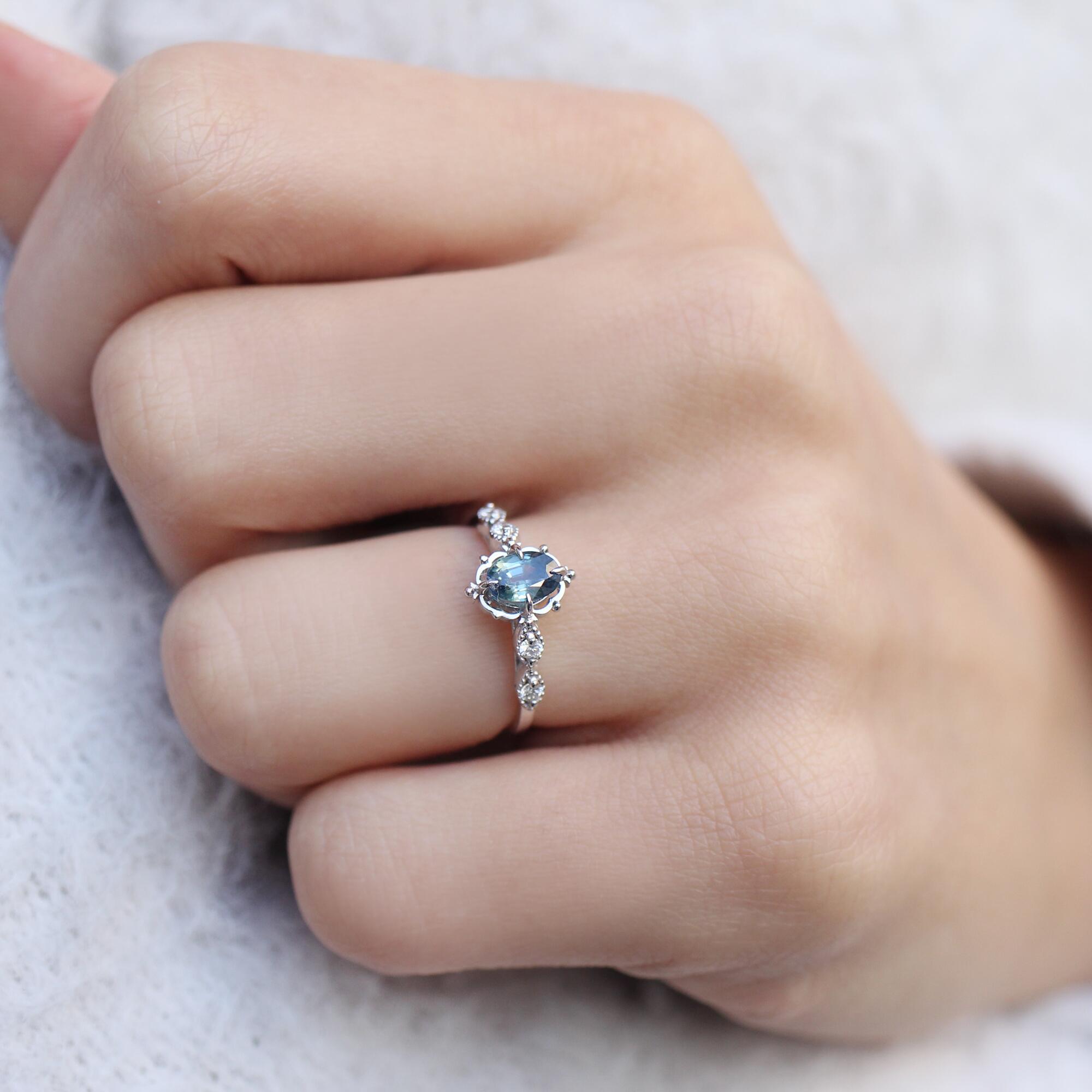 Vintage Aria Sapphire & Diamond Ring