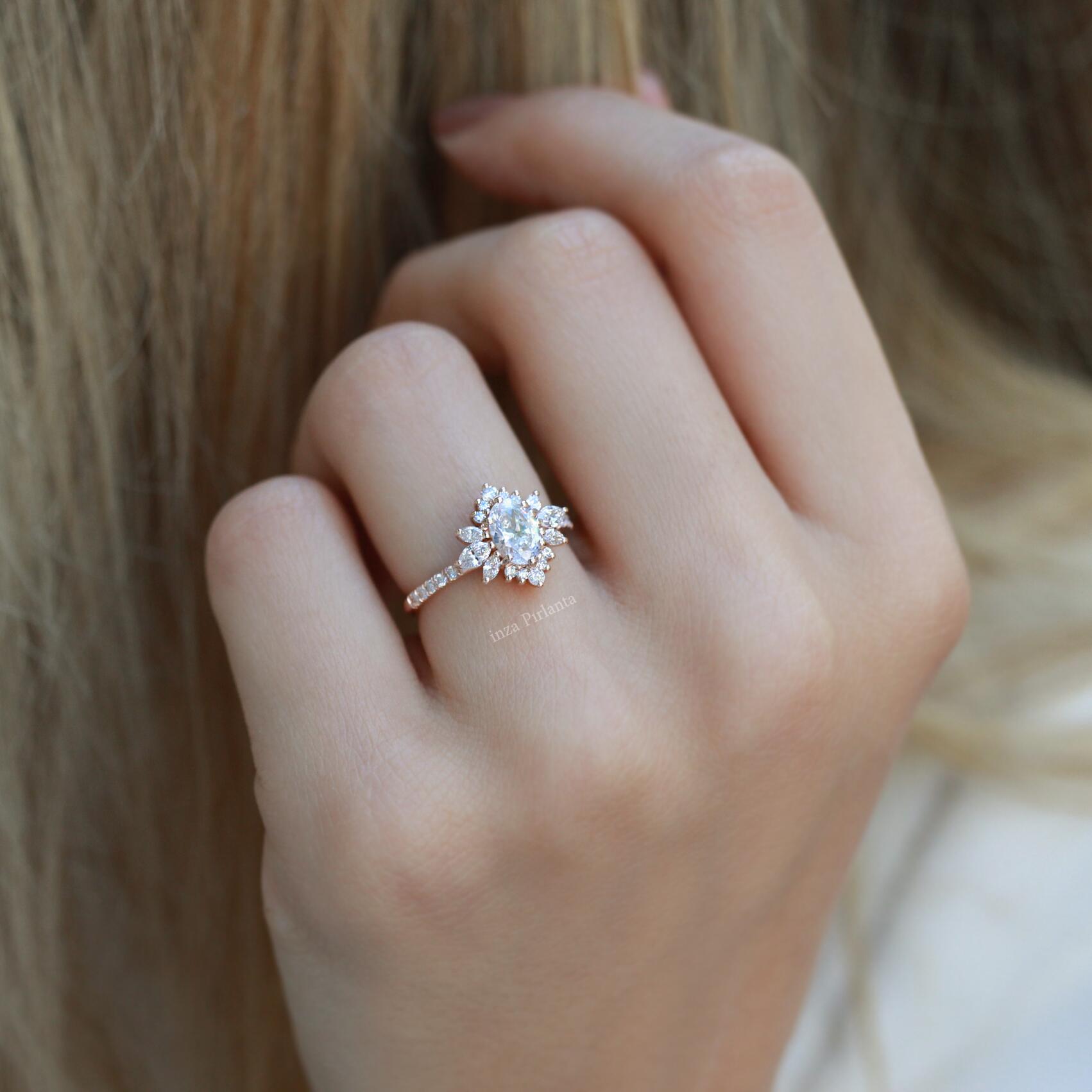 Vintage Artemis White Topaz & Diamond Ring