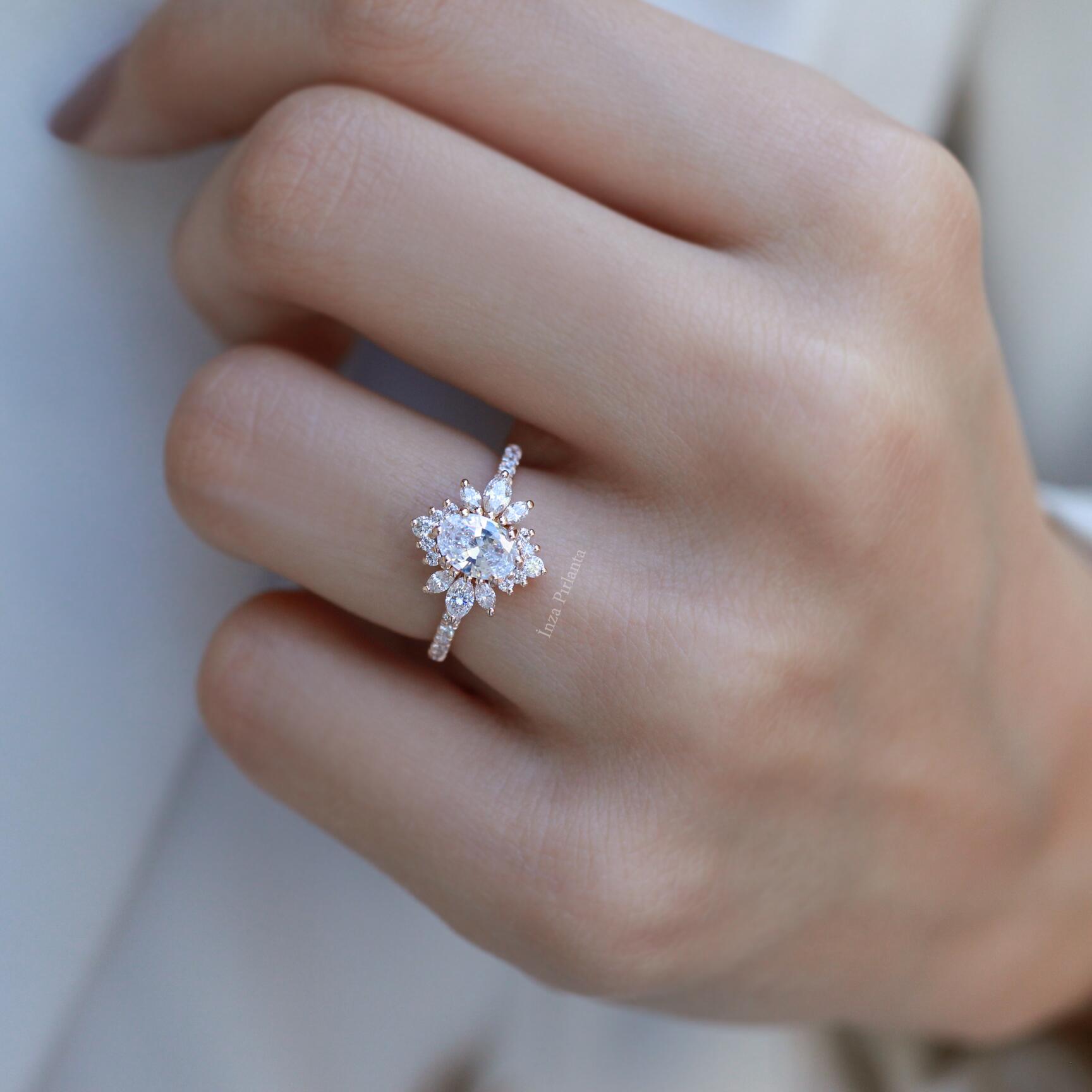 Vintage Artemis White Topaz & Diamond Ring