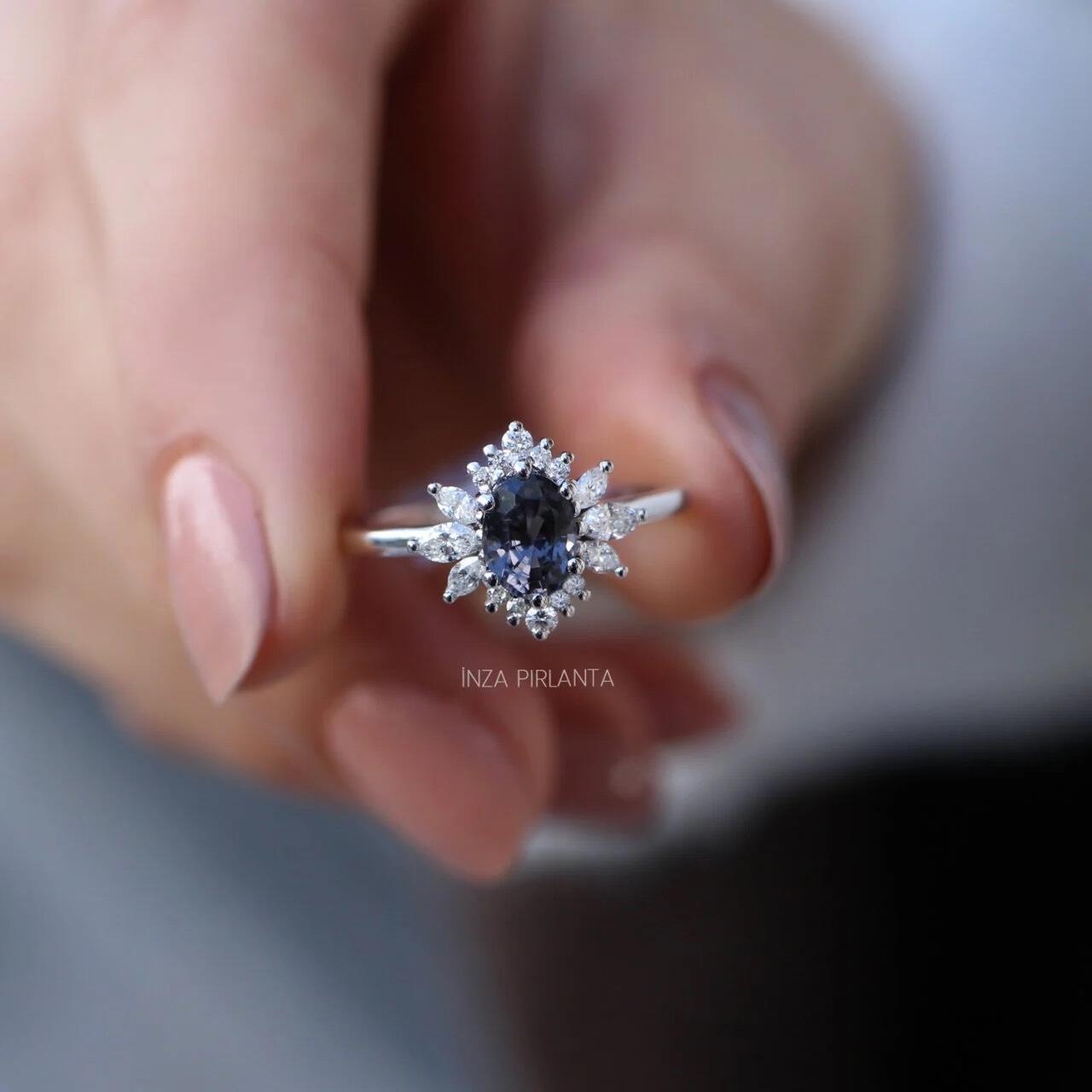 Vintage Artemis Spinel & Diamond Ring