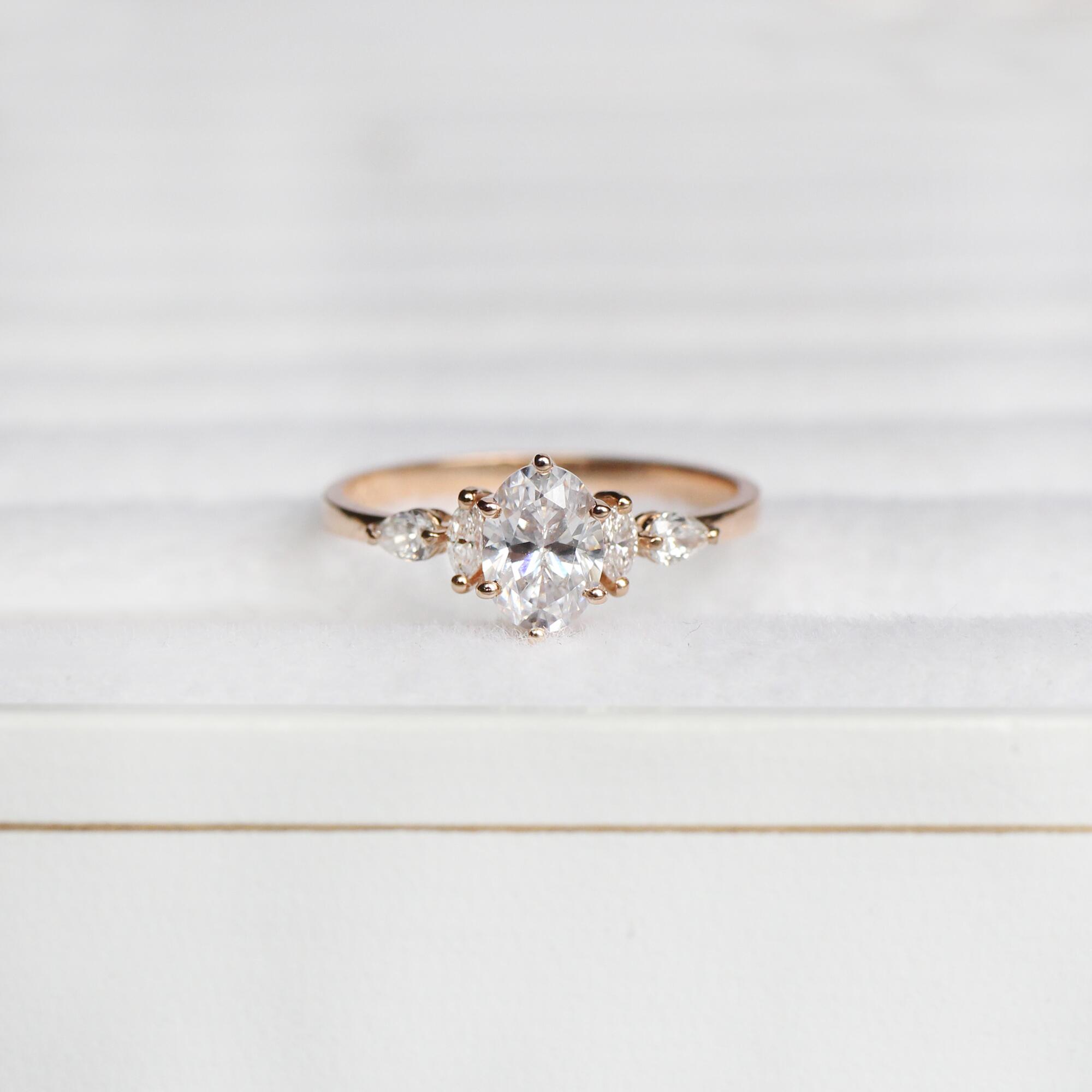 Vintage Diana White Topaz & Diamond Ring