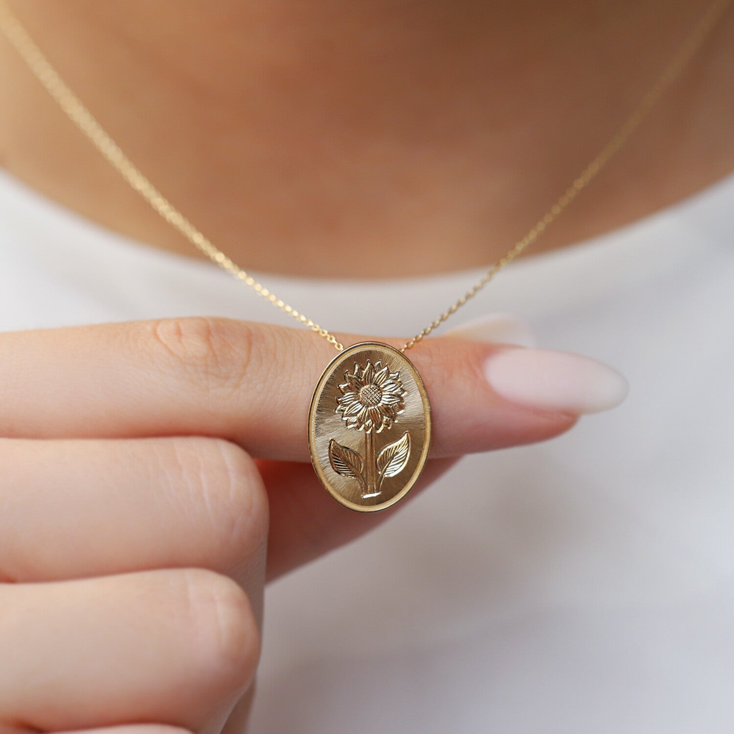 Vintage Handcrafted Sunflower Necklace