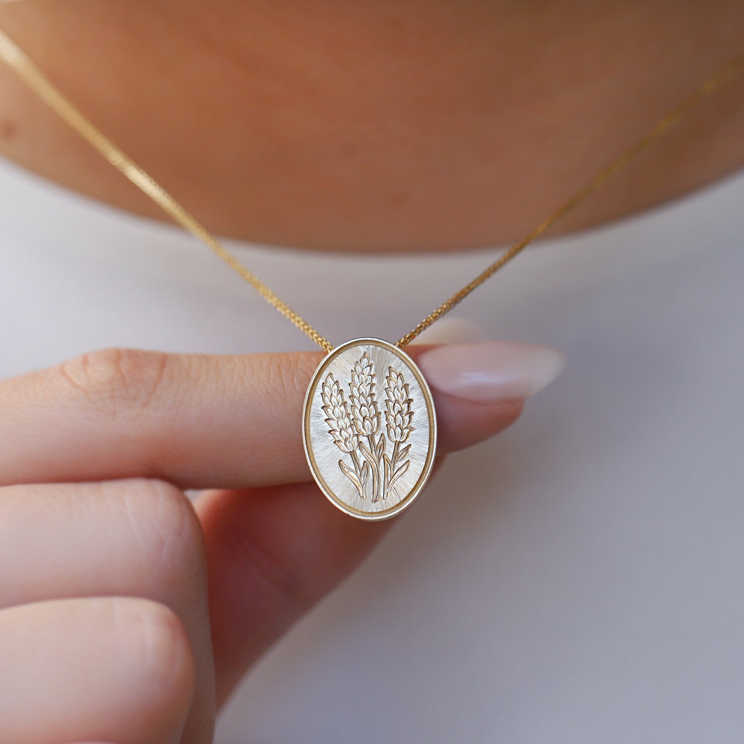 Vintage Handmade Lavender Necklace