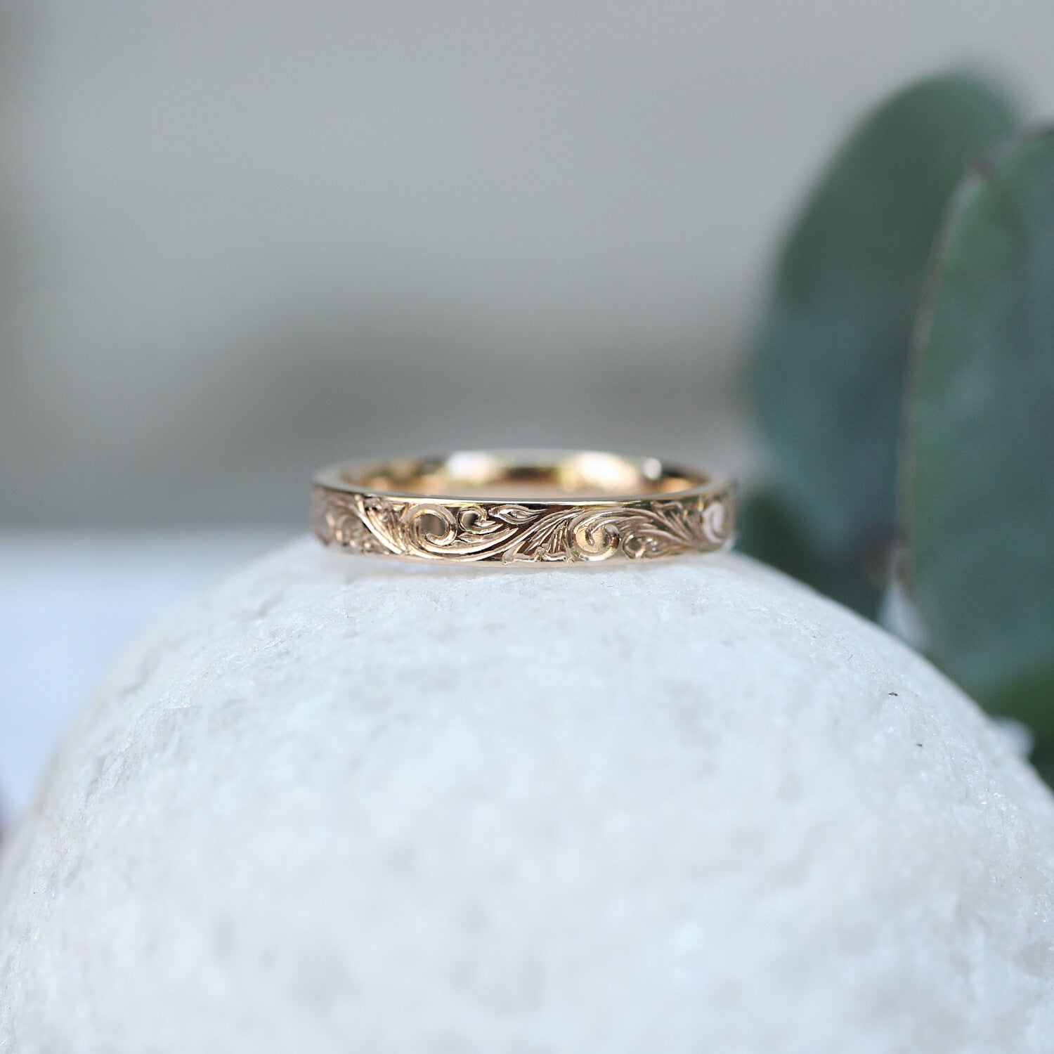 14K Gold Vintage Handcrafted Lia Wedding Ring