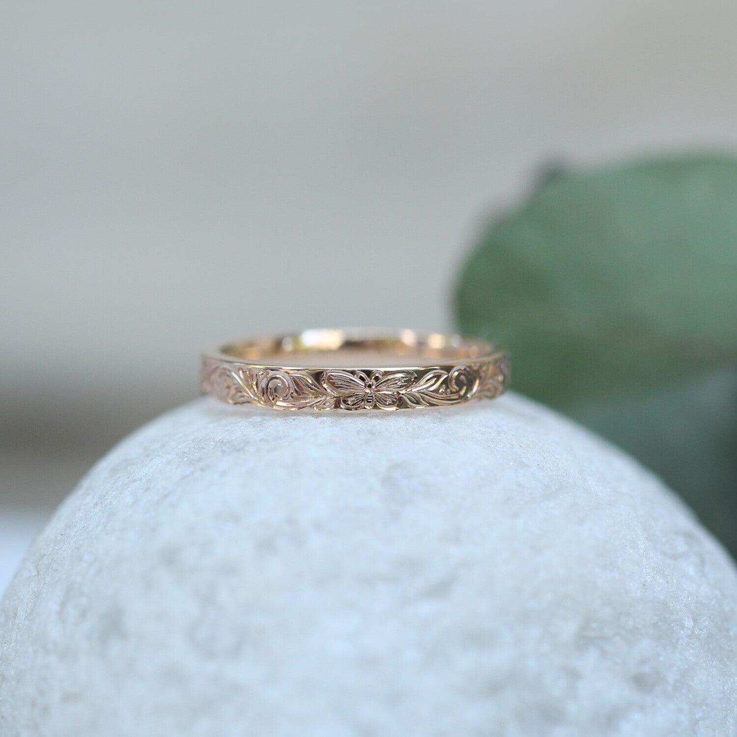 14K Gold Vintage Handmade Mariposa Wedding Ring