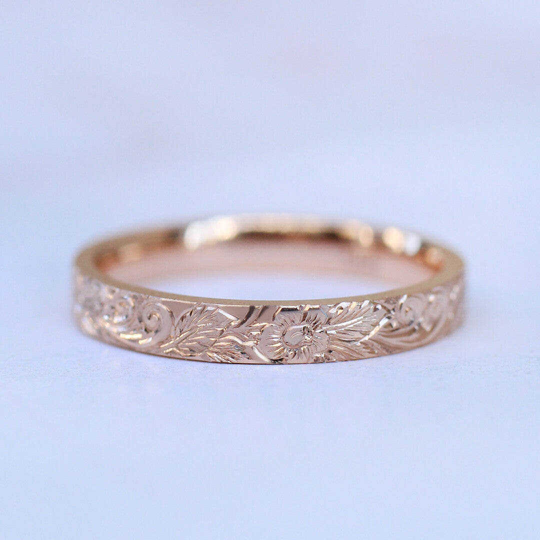 14 Karat Gold Vintage Handmade Rosa Wedding Ring