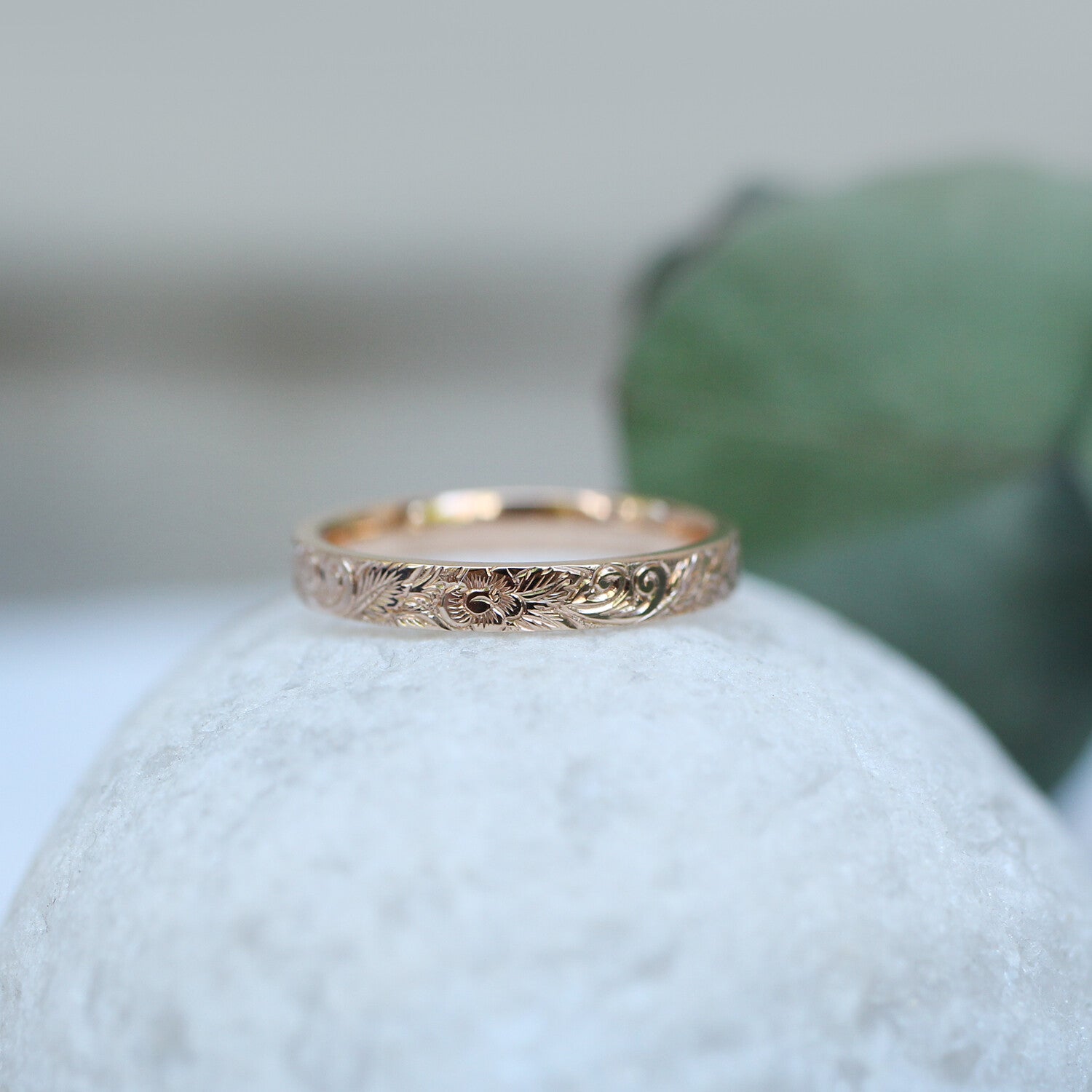 14 Karat Gold Vintage Handmade Rosa Wedding Ring