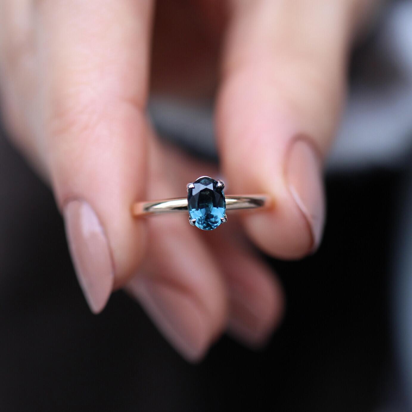 London Blue Solitärring