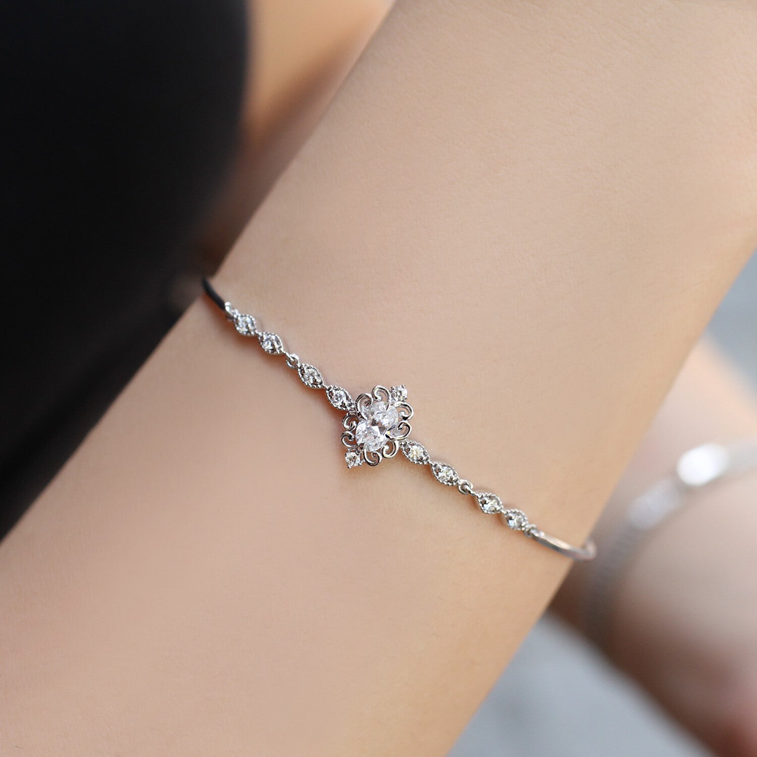 Vintage Mia Diamond & White Topaz Bracelet
