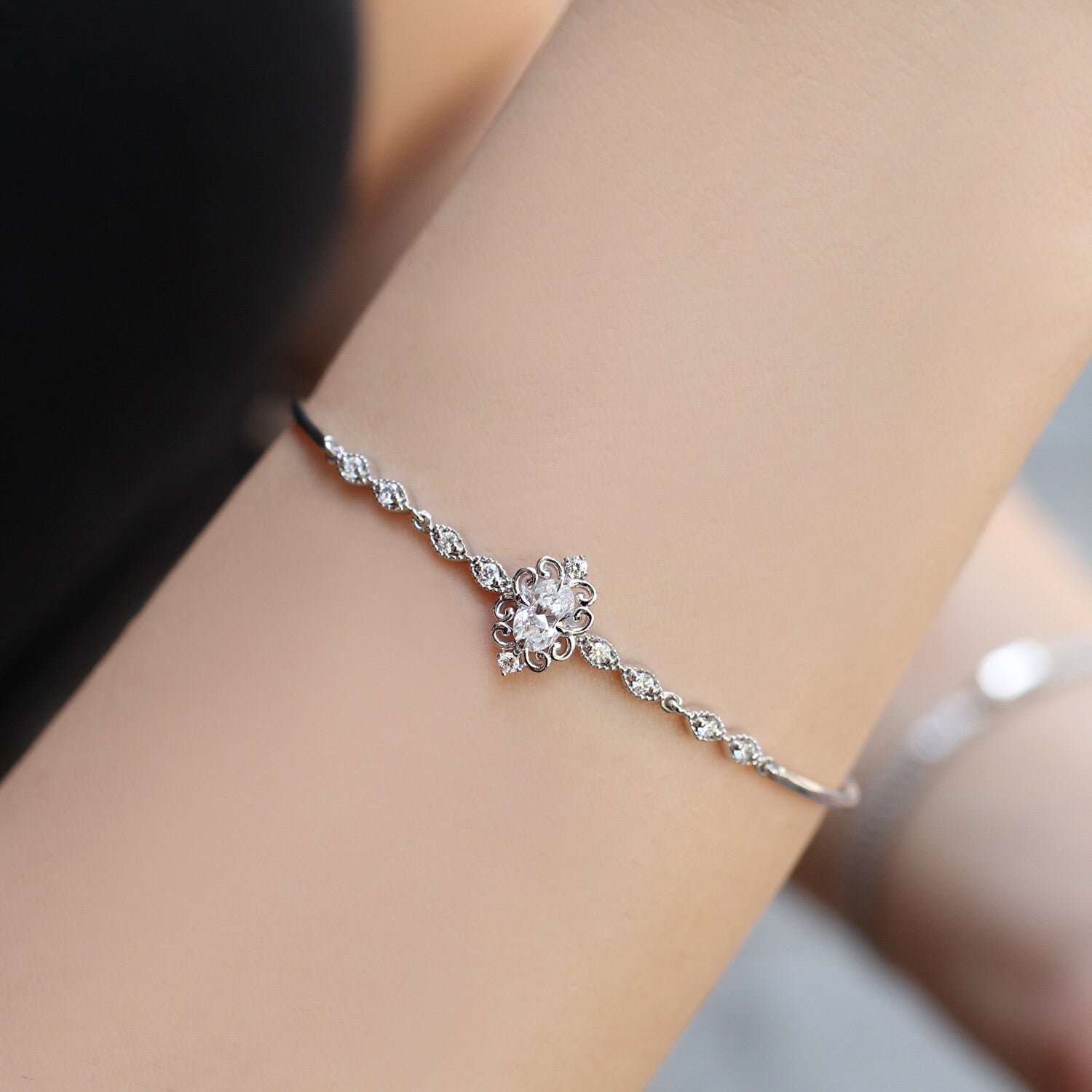 Vintage Mia Diamond & White Topaz Bracelet