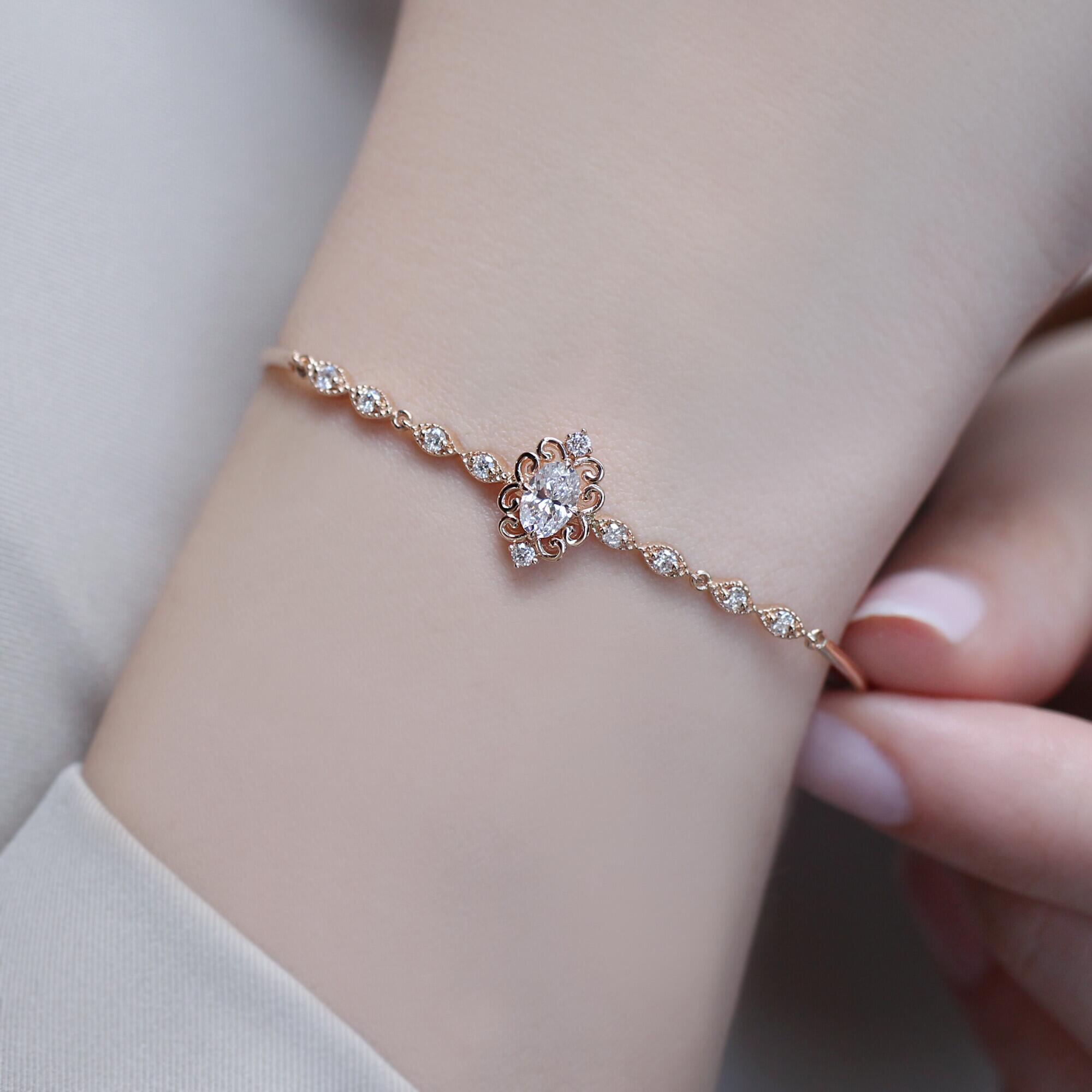 Vintage Mia Diamond & White Topaz Bracelet