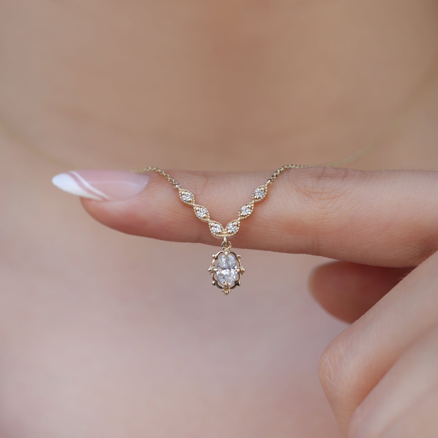 Vintage Sonderanfertigung Aria Diamant & Weißer Topas Set