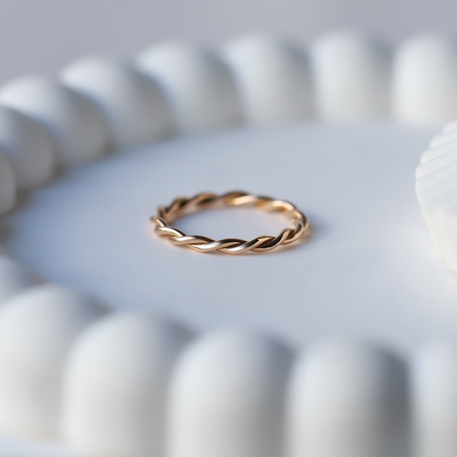 14K Gold Designer Twisted Wedding Band