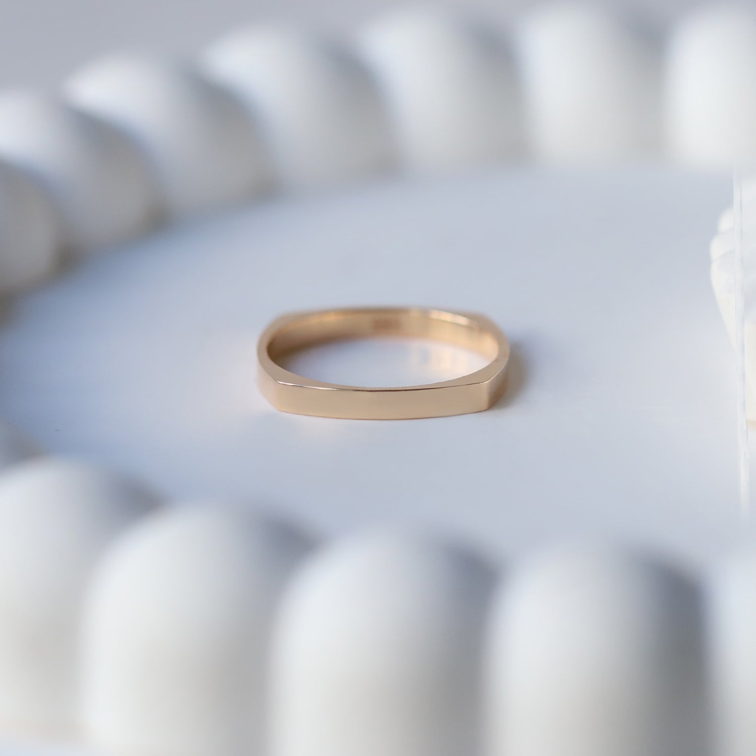 14K Gold Designer Angular Wedding Ring