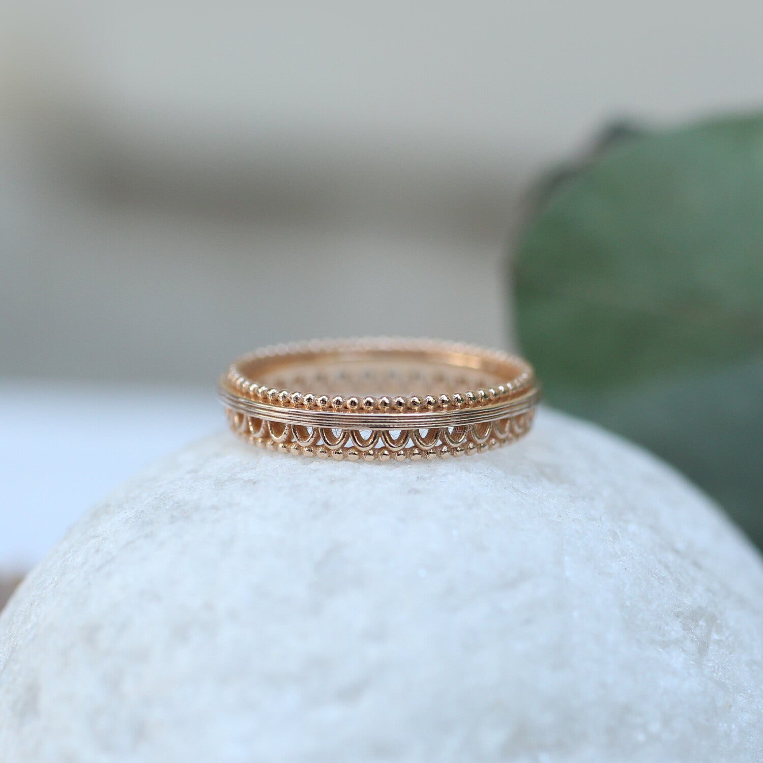14K Gold Vintage Design Nora Wedding Ring